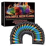 Nuonove Buntes Feuerpulver, Buntes Feuer, Magical Flames, Magic Fire Pulver, Bunte Flamme Farbwechsel Powder Party und Halloween und Weihnachten,Feuerstellen, Kamin, Ofen, für Outdoor-Events 20 X 10g