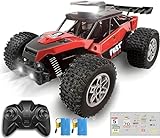 KINSAM Ferngesteuertes Auto RC Auto All Terrain für Kinder Junge 6 7 8 9 10 11 12 Jahre mit Licht, 2,4GHz Mehrere Geschwindigkeiten bis 20 KM/H, Geschenk Spielzeug für Junge Mädchen