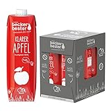 beckers bester Klarer Apfel - 6er Pack - Apfelsaft- 100% natürlicher Direktsaft - Co2-neutral hergestellt - Vegan - Ohne Zuckerzusatz - Ohne Gentechnik - Laktosefrei - (6 x 1000 ml)