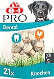 8in1 Pro Dental Knochen XS - gesunde Kauknochen für mini Hunde zur Zahnpflege, 21 Stück