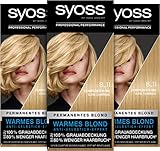 Syoss Color Coloration 8_11 Champagner Blond Stufe 3 (3 x 115 ml), permanente Coloration für ein warmes Blond mit Anti-Gelbstich-Effekt, 80 % weniger Haarbruch*