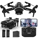 X19 Drohne mit 2 Kamera für Erwachsene,RC Mini Drohnen mit Camera 720P,WiFi FPV Drone mit 20 Min Lange Flugzeit,Faltbare kinderdrohne mit One Key Start/Landen and Höhenhalten für Anfänger,2 Batterien