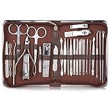 Aioneer 26-Teiliges Professionelles Nagelknipser-Maniküre-Set Aus Edelstahl, Nagelschneider, Schere, Nagelhautzange, Nagel-Werkzeug-SetRosso