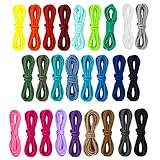 Paracord Set, Guaksxi 26 Stück 4mm Schnur 550 Seile, 26 Farben 10 Fuß Armband 550 Nylonseil für Outdoor Sport DIY Schlüsselanhänger Hundehalsband