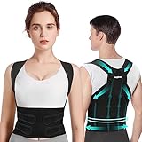 Rücken Geradehalter Haltungskorrektur Damen Rückenstützgürtel: Back Posture Corrector Haltung Korrektur Gurt für Herren - Atmungsaktive und Verstellbare Gerade Haltungstrainer (L)