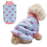 Hundepullover, Hund Rollkragenpullover Strickpullover, Winter Warmer H-undepullover, Hun-depullover Kleine Hunde, Weihnachten Hund Pullover, Haustier Pullover Rollkragen, für Kleine Hunde und Katzen