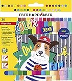 Eberhard Faber 550030 - Colori Filzstifte in 30 Farben, Doppelfasermaler mit dicker und dünner Spitze, inkl. Neon- und Pastelltönen