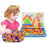 Steckspielzeug Mosaik Steckspiel Kinder Pädagogisches Kinderspielzeug Kreatives Spielzeug Jungen Mädchen Steckmosaik Steckbausteine 592 Stücke Bausteine Kinder Lernspielzeug für Geschenk