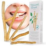 BLISSANY Miswak - Natürliches Zahnputzholz für strahlend Weiße Zähne - Vegan und Umweltfreundlich (5 Stück (1er Pack))
