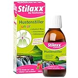 Stilaxx Hustenstiller junior 100 ml - bei Reizhusten und trockenem Husten - reizlindernde Wirkung bei Hustenreiz - bei Tag & Nacht - ab 1 Jahr - Himbeer-Geschmack