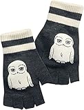 Harry Potter Hedwig Unisex Kurzfingerhandschuhe dunkelgrau meliert one size