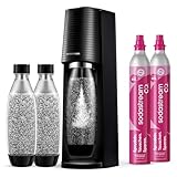 SodaStream Wassersprudler TERRA Promopack mit 2x Quick-Connect CO2-Zylinder| inkl. 3x 1L FUSE Kunststoffflasche (spülmaschinengeeignet)