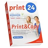 print24 Druckerpapier Kopierpapier 500 Blatt 1 x 500 A4 80g Premium Hochweiß CIE 160 Testsieger PEFC Umweltzertifikat