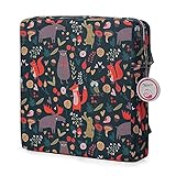 Zicac Sitzerhöhung Stuhl Kind Tragbar Cartoon Stuhlerhöhung Kind, Abnehmbar Waschbar Sitzkissen Kinder Stuhl mit 2 Anti-Rutsch-Schnalle für Essen, Klavier spielen, Ausflug, Picknick, Reisen