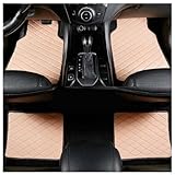 IUHYGUHGTFS 4 Stück Auto Leder Fußmatten für Ford Escape 2020-2023 (LHD), Allwetter Wasserdicht Anti Rutsch Tragen Autoteppiche Set Innenraum Zubehör,A/Beige