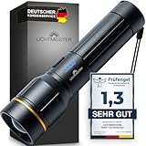 LICHTMEISTER® Taschenlampe (2000 Lumen, 5000 mAh Akku) - Taschenlampe LED aufladbar - LED Taschenlampe extrem Hell