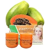 Gonetre Whitening Aufhellende Creme Haut, Papaya Cream for Face Tagescreme und Nachtcreme gegen Sommersprossen Armpit Cream