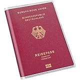 2 x Reisepasshülle (13,5 x 19 cm) transparent - Passport...