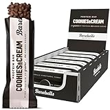 Barebells Proteinriegel – köstliche Eiweißriegel mit Schokolade – zuckerarm, 20 Gramm Protein, ohne Palmöl - Cookies & Cream, 12 x 55gr