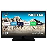 Nokia 24 Zoll (60cm) HD LED Fernseher Android TV WLAN, HDR, Triple Tuner DVB-C/S2/T2, Google Play Store inkl. Sprachassistent, Netflix, YouTube, Prime Video, Disney+ - HN24GV310-2023