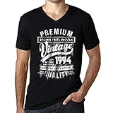 Herren Grafik T-Shirt V-Ausschnitt – Original Parts (Mostly) Aged to Perfection 1994 – Geschenk 30. Geburtstag Jahrestag 30 Jahre Jubiläum 30 Jährige Mann Jahrgang 1994 Kurzarm Lustige Druck D