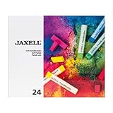 Honsell 47651 - Jaxell Pastellkreide, eckige Form, 24er Set, für flächiges und präzises Arbeiten, satte, lichtechte Farben, ideal für Künstler, Hobbymaler, Kinder, Schule, Kunstunterricht