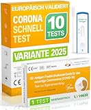 Adeste – NEU 10 x 1er Corona Schnelltest für Zuhause COVID 19 Antigen Rapid Test Swab Selbsttest. Geprüft für alle neuen 2025 Varianten. Zertifiziert für den Heimgebrauch
