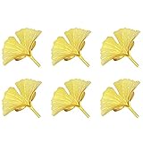 Doumneou Set mit 6 runden Ginkgo-Blatt-Schleifen für Hochzeit oder als Tischdekoration zu Thanksgiving
