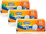 Swirl Reißfest & Dicht Zugband Müllbeutel, Multipack 3x 35l/15Beutel