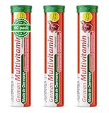 German Multivitamin + Mineralien Brausetabletten 60 Stk. Granatapfelgeschmack – 10 Vitamine + 2 Mineralien – Made in Germany