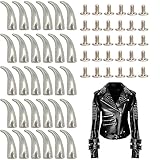 30 Stück Ziernieten Nieten Spikes metall killernieten mit Schraube zum Dekorieren von Taschen Schuhen Hüten Hosen Jacken Hundehalsbändern Gürteln und DIY Handwerk Dekoration (Silber)