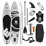 FitEngine SUP Allrounder Beton-Design 10'8'' - 325 cm | Umfangreiches Stand-up-Paddle-Board Set inkl. Drybag, Handyhülle und Co. | Drop-Stitch Qualität von der Deutschen SUP Marke