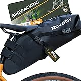 Rovativ® Satteltasche Bikepacking - 100% Wasserdicht [10 Liter] Fahrrad - MTB, Rennrad und Gravel Bike Taschen für Bike Packing