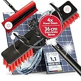 toolmacher Teleskop Waschbürste 6m [inkl. Schneeschieber] - PV Schneeräumer - Teleskopstange Fensterreinigung, Photovoltaik - Waschbürste mit Teleskopstiel - Photovoltaik Schneeschieber - Schneeräumer