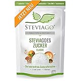 STEVIAGOES Zucker (Classic) - der 1:1 Zuckerersatz aus Erythrit+Stevia (98% Reb-A), 0 Kalorien, vegan, geeignet für Keto Diät und Low Carb Diät, 1kg