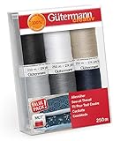 Gütermann creativ 734000-1 Allesnäher-Nähgarn-Set, 250 m x 6 Spulen, Multi 734000-6, 81x113x28 mm