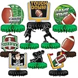 Rugby-Fußball-Party-Dekorationen, Waben-Tischaufsätze, 10 Stück, Super-Schüssel-Party-Tischaufsätze, Schilder, Fußball, Sport, Geburtstag, Party-Zubehör für Super Bowl, Spieltag