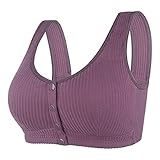 Damen Komfort Soft Bra Ohne Bügel Klassischer BH,Push Up BH Mit Durchsichtigen Trägern,Reizwäsche Für Große Größen,BH Für Große Hängebrust,Trägerloser BH Für Große Größen,BH Ohne Bügel Push Up