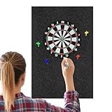 Dartboard Wandschutz – Filzfaser Matte | Schwarzes Schutzpaneel – Weiche, Strapazierfähige Filzplatte Schützt Wände Vor Schäden Bei Kindern, Erwachsenen, Büro, Garage Und Spielbereichen