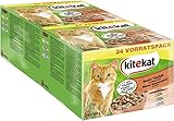 Kitekat Katzenfutter Nassfutter Bunte Vierfalt in Sauce, 48 Portionsbeutel (2 x 24 x 85g)