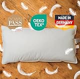 EVAN BROWNS Daunenkissen Made in Germany - 3-Kammer-Daunenkissen - Kopfkissen mit Daunen & Federn - weiches Federkissen - Kissen 40x80