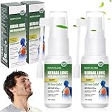 Herbal Lung Spray 2 Stück, Lungenreinigung Spray, Atementgiftendes Kräuterlungenreinigungsspray, Herbal Lung Cleansing Spray, für Den Täglichen Gebrauch Geeignet, Tägliches Reparaturspray