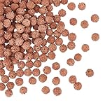 DICOSMETIC 150 Stück Natürliche Rudraksha Perlen Runde Lose Holzperlen 8mm Bodhi Perlen Ungefärbte Siena Gebetsperlen Meditationsperlen japa mala perlen Für DIY Schmuckherstellung