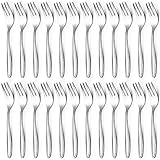 kuchengabeln 24 Stück, Gymdin Edelstahl Gabel Set,5.31'(13,5CM) Edelstahl Gabeln, Elegantes & Modernes Dessertgabeln Set, Polierte Gabel für Haushalt/Küche/Restaurant, Spülmaschinenfest