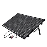 Technaxx Faltbarer 100W Solarkoffer TX-215 - Monokristallines tragbares Solarpanel mit Laderegler inkl. LCD-Anzeige - Ideal für Garten, Camping, etc, lädt z.B. eine Auto- oder eine Wohnmobil-Batterie