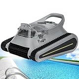Poolsauger für Unterirdische Pools, Wandreinigung, Kabelloser Poolroboter, 150 Minuten Laufzeit, Selbstparken, Automatische Wand- und Bodenreinigung Bis Zu 120 m².