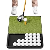 NABIYE Golf Abschlagmatte mit Ballablage – Trainingsmatte...