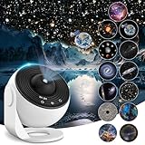 Mexllex Planetarium Sternenhimmel Projektor, 12 Planeten Discs, Galaxy Projektor Lampe Sternenhimmel für Schlafzimmer, LED Sternenhimmel Projektor für Kinder