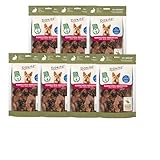 DOKAS Kaninchen-Innereien | 7 x 100 g | Natürlicher Snack für Hunde | Enthält Lunge, Magen, Leber & Herz | Belohnungssnack | Auch EIN artgerechter Barf-Snack
