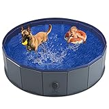 PetIsay Hundepool - Hundebadewanne aus Verdicktem Material - Faltbare Planschbecken für Kinder/Hunde - Nicht Aufblasbare Rutschfeste Schwimmbad（160*30cm）